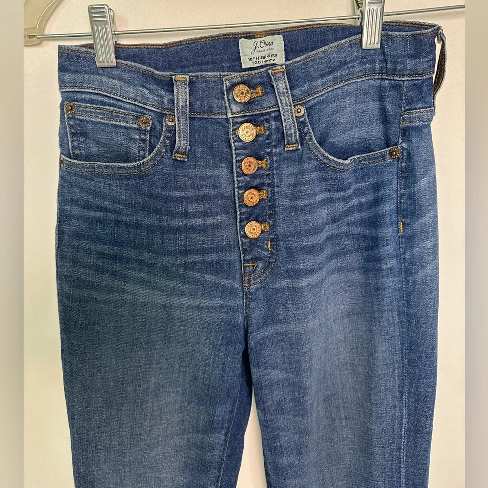 Women’s J Crew Skinny 10” Toothpick Jeans Size - Picture 2 of 9